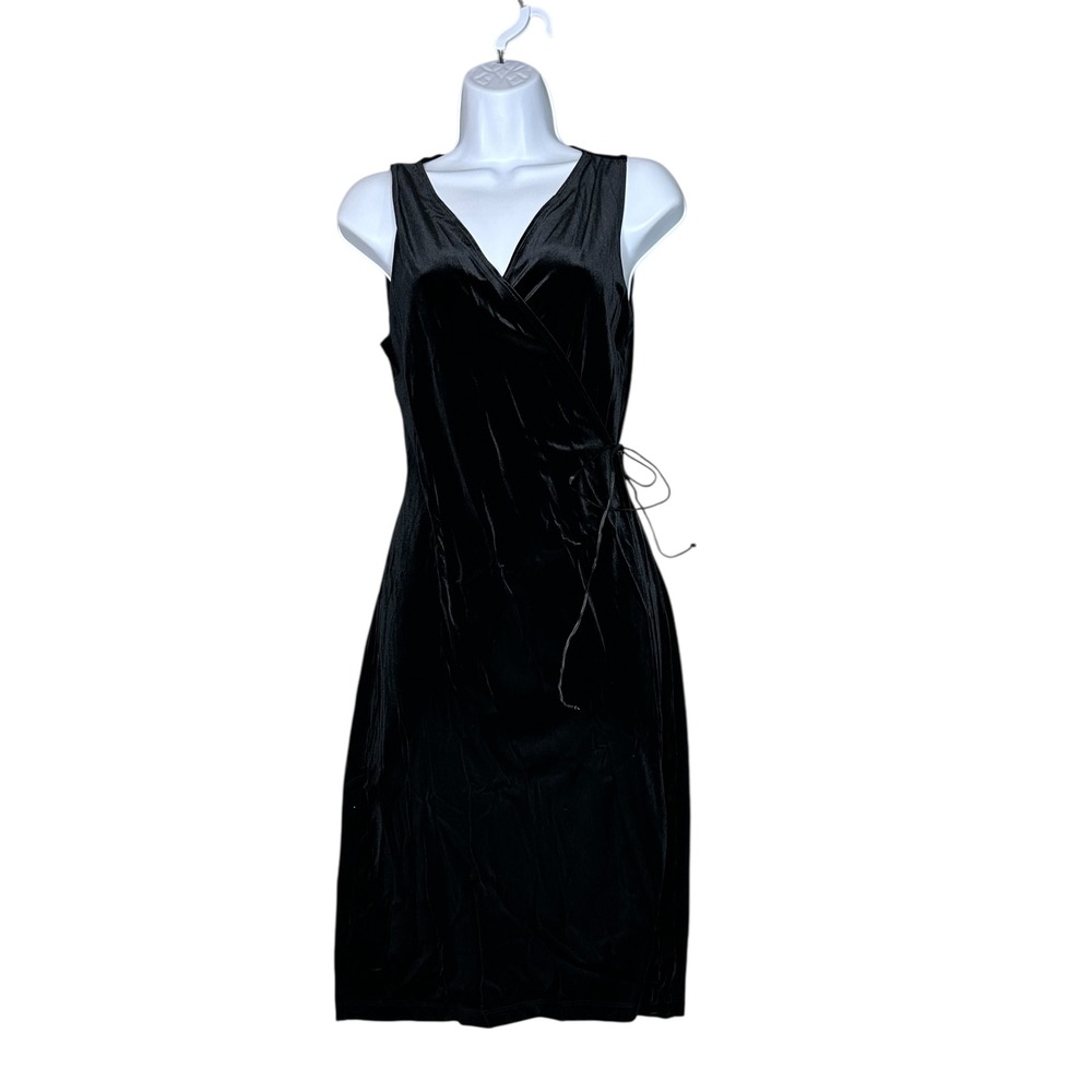 NWT The‎ Limited Womens Velvet Wrap Dress Small Cocktail Party Evening Black